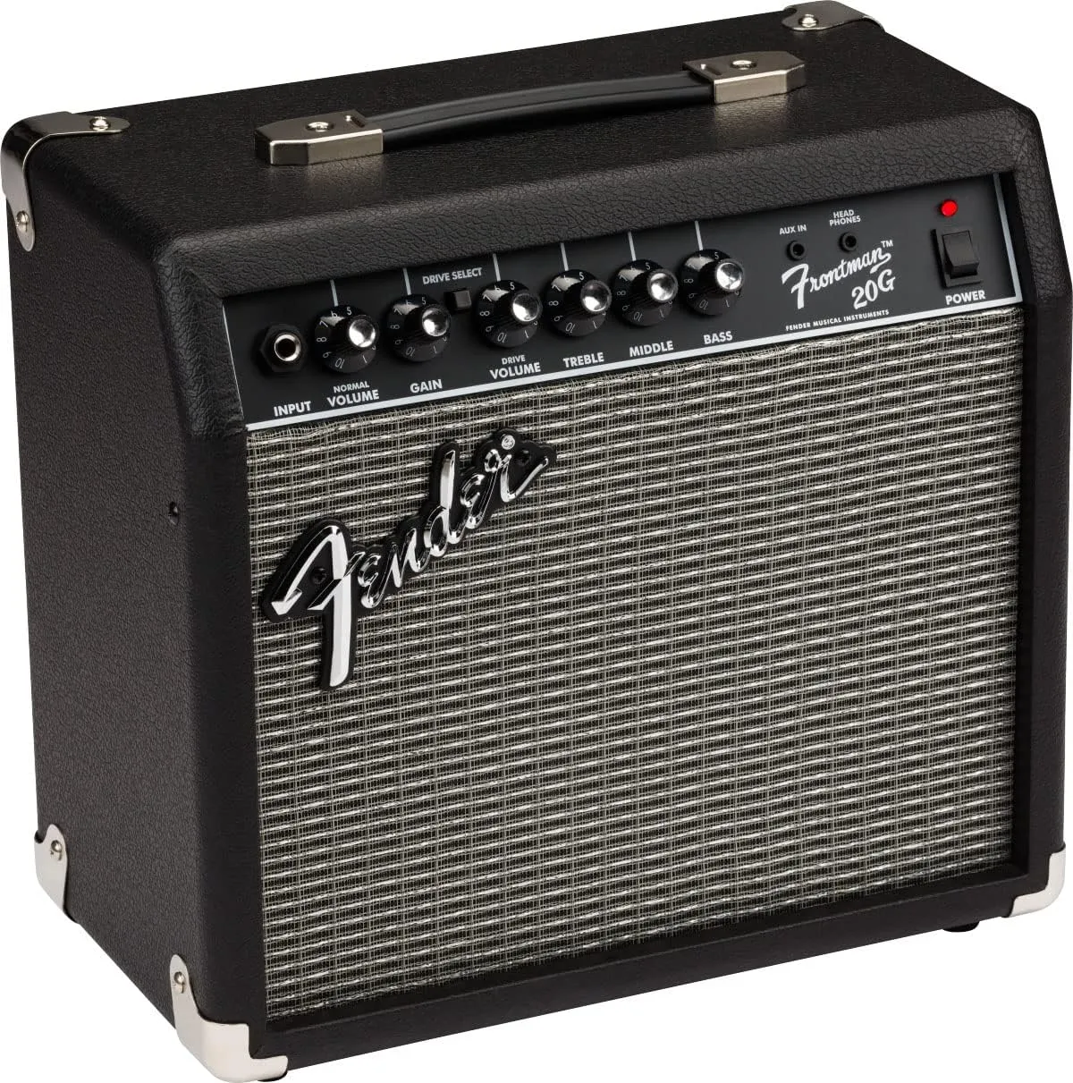 Fender Frontman 20G Guitar Combo Amplifier - Black Bundle with Cable and Austin Bazaar Exclusive 12-Pack Picks