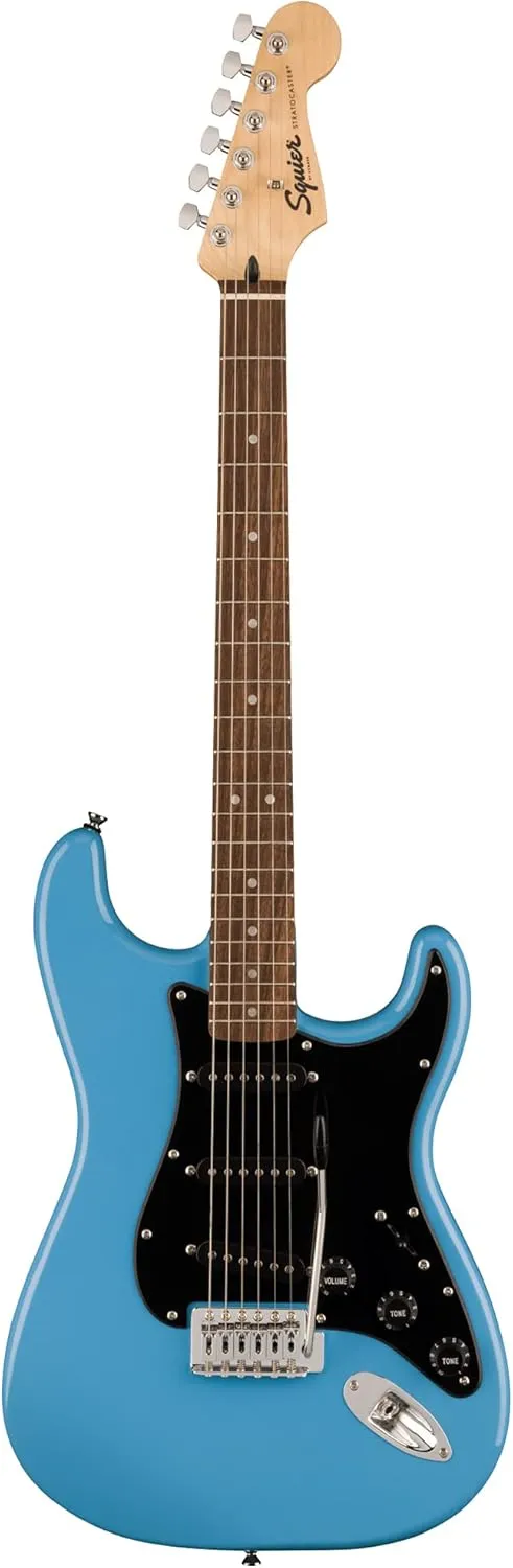Fender Squier Sonic Stratocaster - California Blue Bundle with Amp, Tuner, Strap, Cable, Picks, and Austin Bazaar Guitar DVD