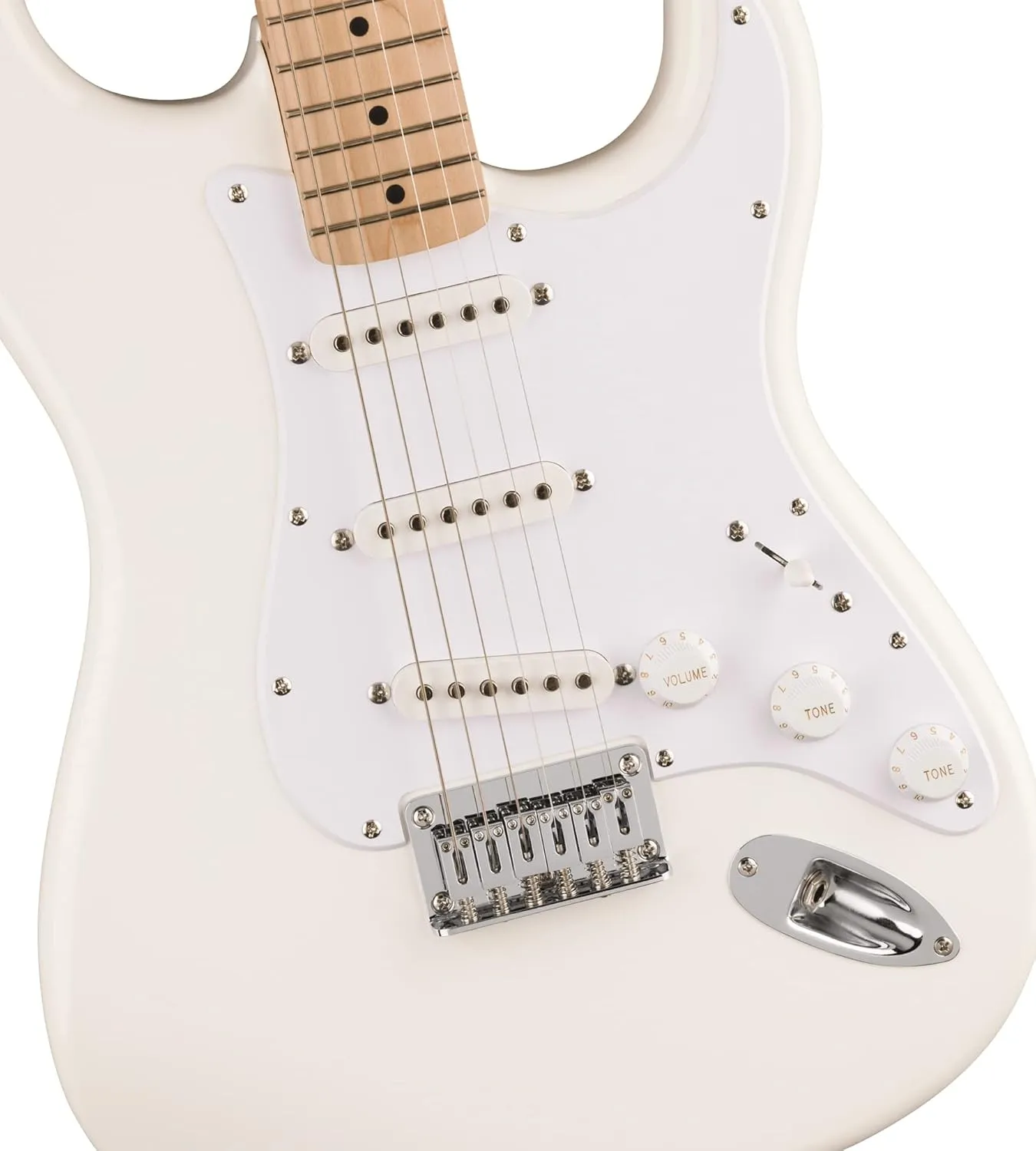 Fender Squier Sonic Stratocaster HT - Arctic White Bundle with Amplifier, Instrument Cable, Tuner, Strap, Picks, and Austin Bazaar Instructional DVD