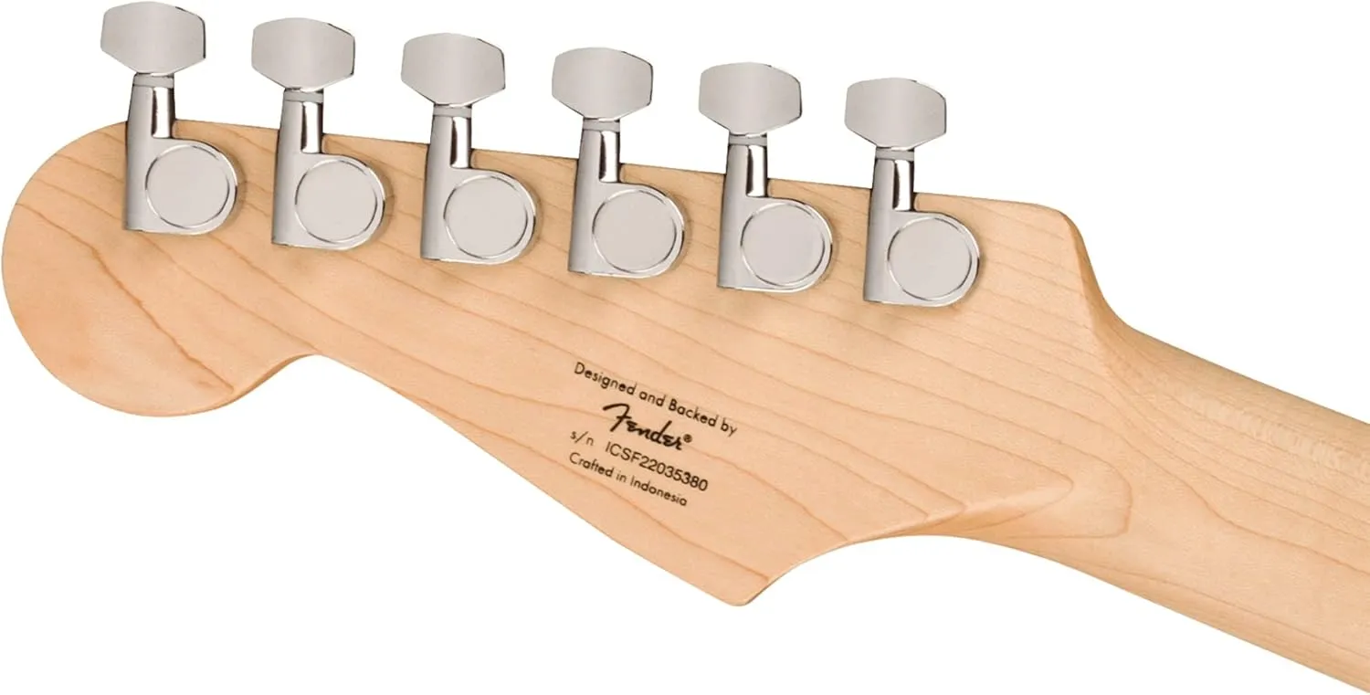 Fender Squier Sonic Stratocaster HT - Arctic White Bundle with Amplifier, Instrument Cable, Tuner, Strap, Picks, and Austin Bazaar Instructional DVD