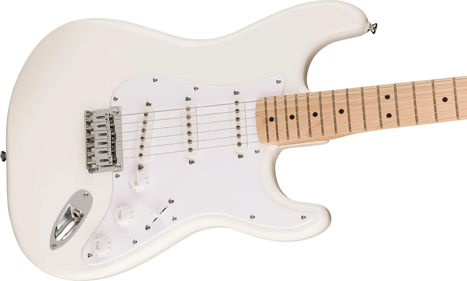 Fender Squier Sonic Stratocaster HT - Arctic White Bundle with Amplifier, Instrument Cable, Tuner, Strap, Picks, and Austin Bazaar Instructional DVD