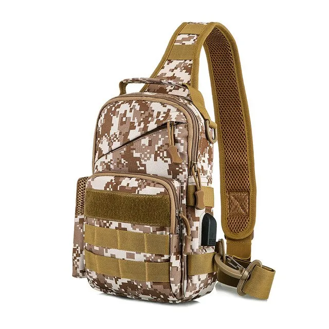 Fishing Military Tactical Army USB Travel Shoulder Sport Backpack Chest Sling Bag Hiking Energy-efficient Camping Holiday sale XA177A Bags Bag Outdoor Camping