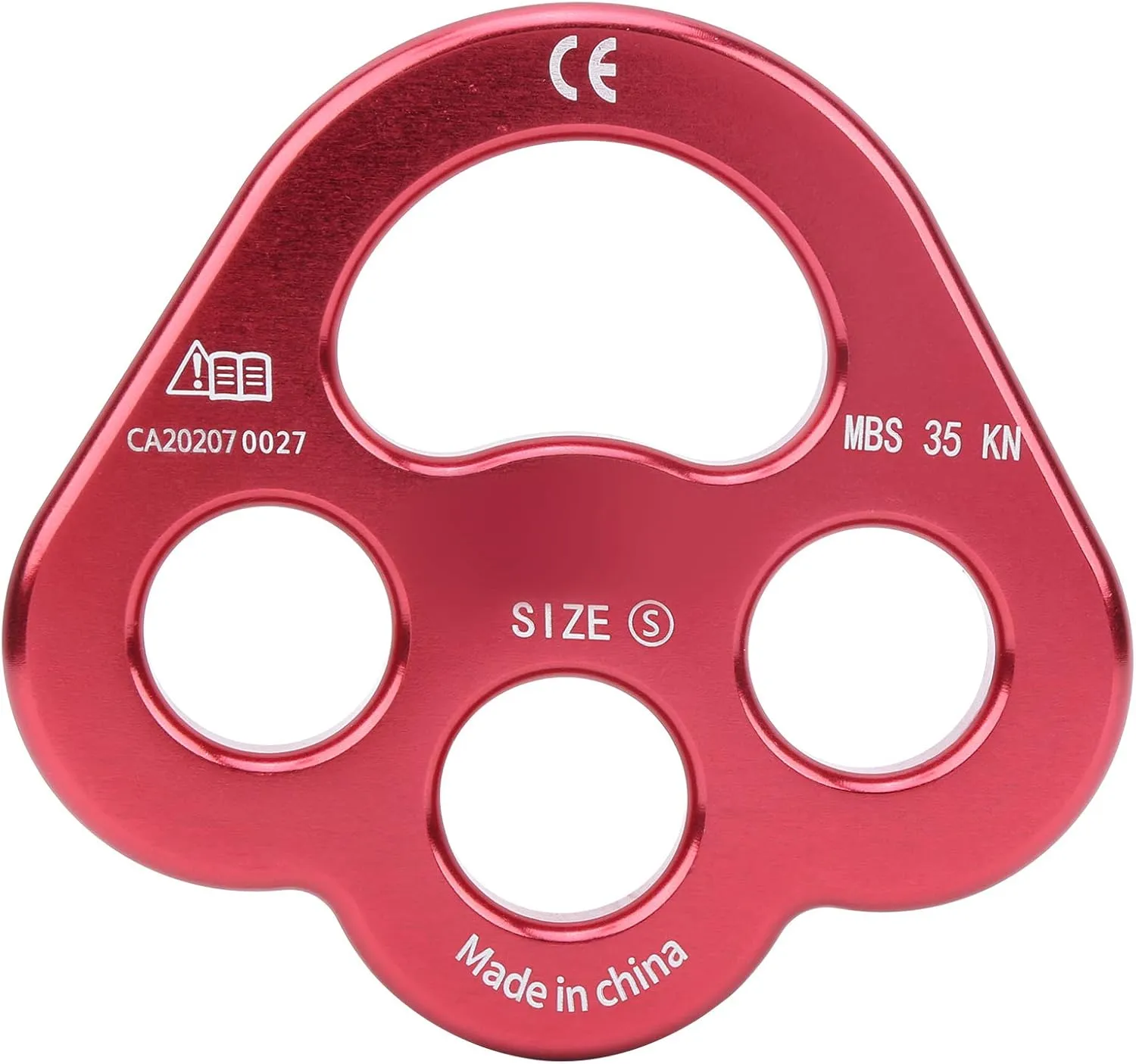 flexman Paws Rigging Plate, 3 Holes Rigging Plate, 35KN Aluminum Rigging Plate, Anchor Multipliers Connector Gear for Mountain Climbing, Outdoor Expansion, Downhill