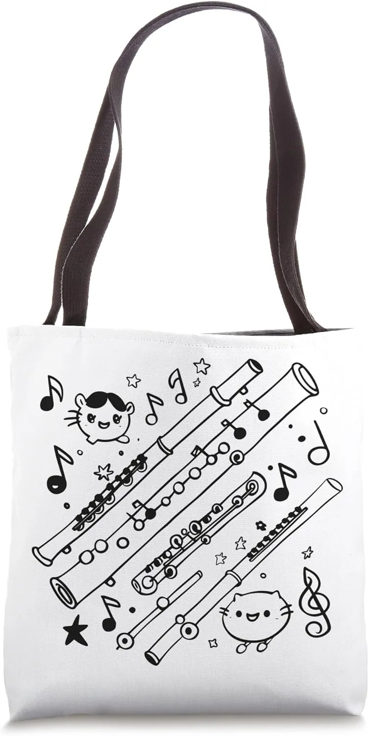 Flute Comic Tote Bag