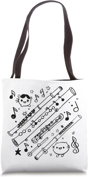Flute Comic Tote Bag