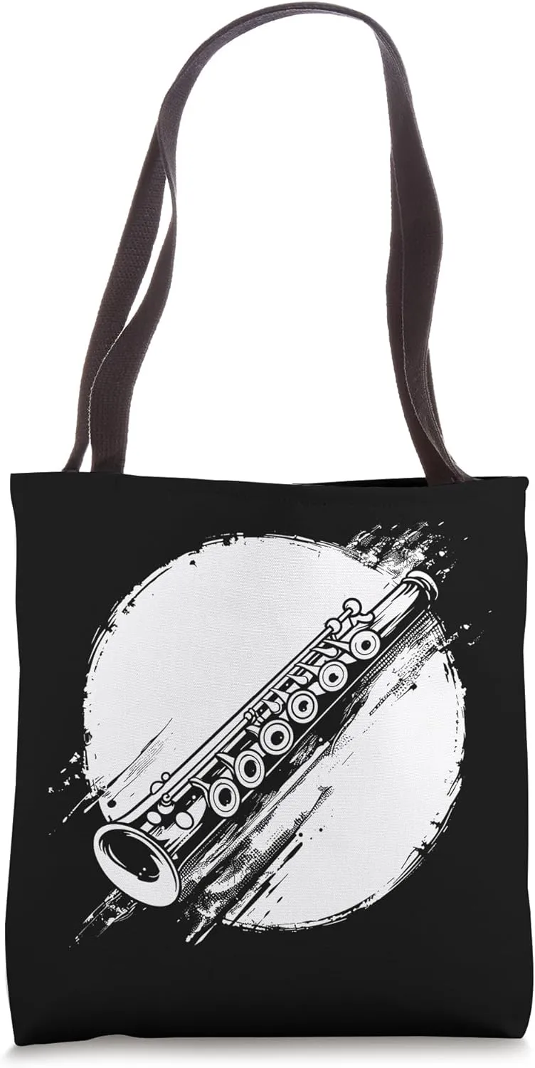 Flute Graphic Flutist Chamber Music Tote Bag