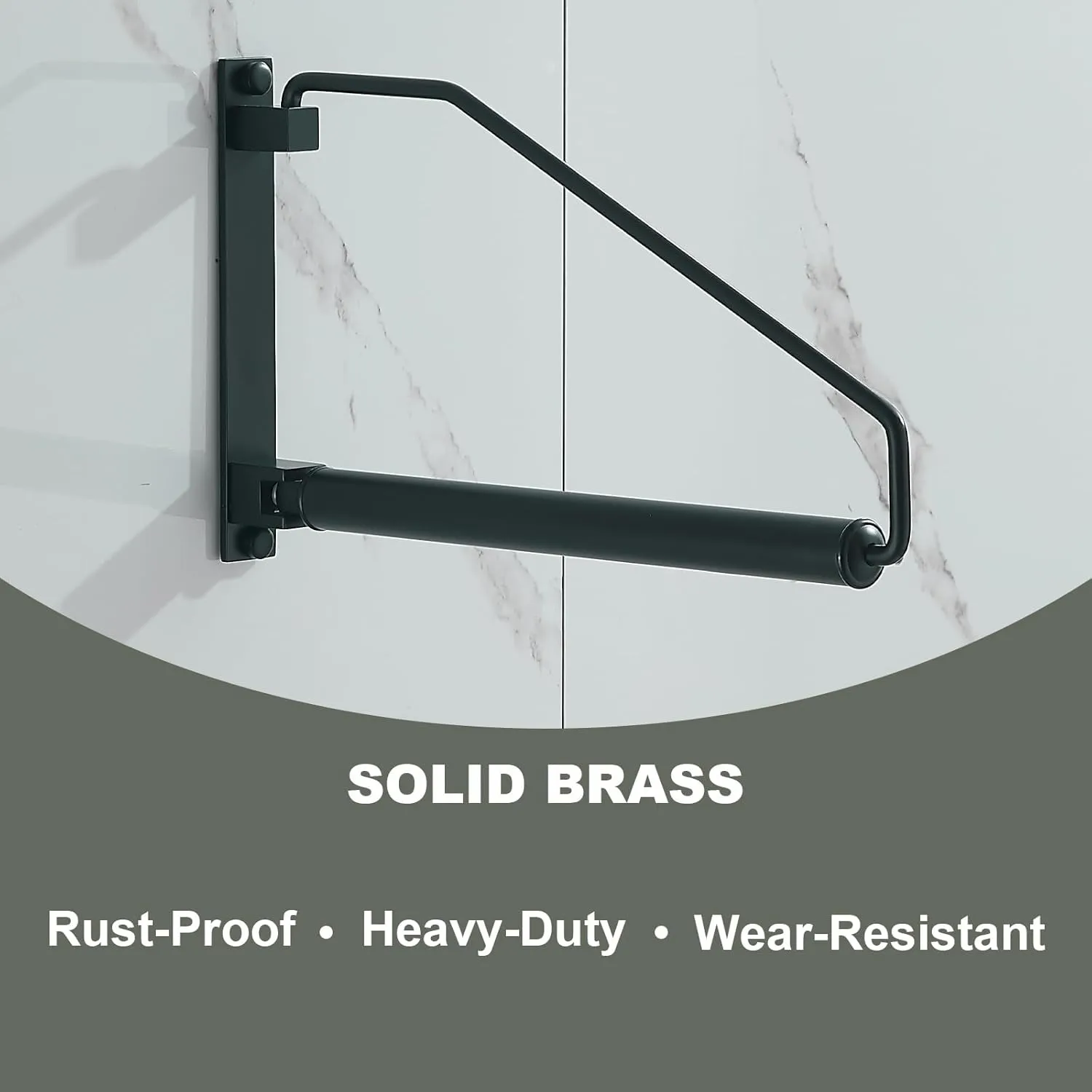 Folding Clothes Hanger Rack, Wall Mounted Laundry Racks for Drying Clothes,Swing Clothing Hanging System Drying Closet Storage Organizer Black