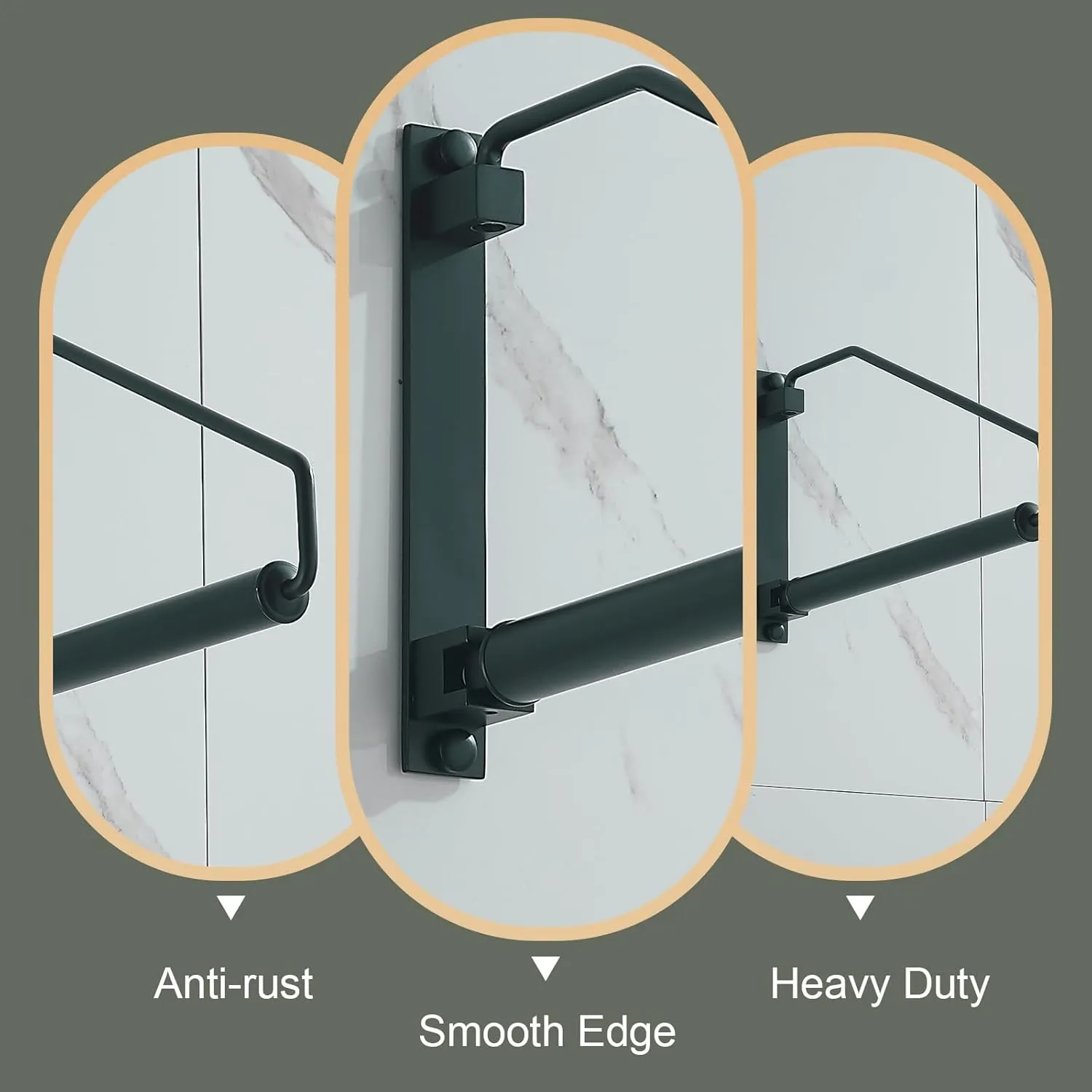 Folding Clothes Hanger Rack, Wall Mounted Laundry Racks for Drying Clothes,Swing Clothing Hanging System Drying Closet Storage Organizer Black