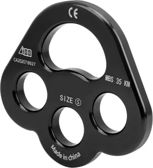 Force Rigging Plate, Anchor Divider Mountain Climbing Equipment Aluminum Alloy Gear with Round Shape Design for Reducing