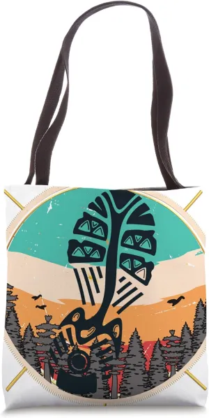 Forest Trace, Hike, Climb, Travel, Mountain Tees apparel Tote Bag