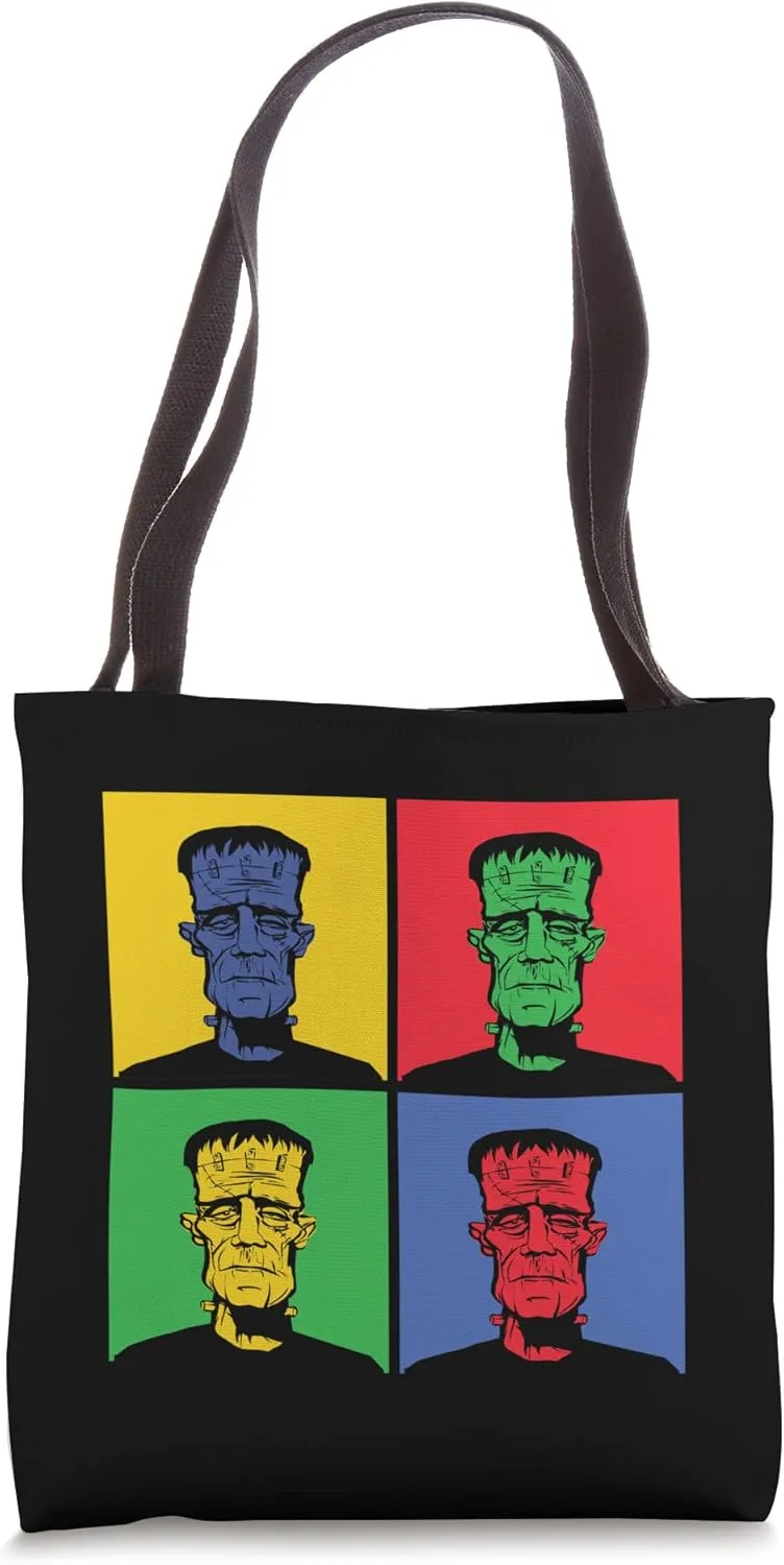 Frankenstein Vintage Retro Pop Art For Halloween Tote Bag