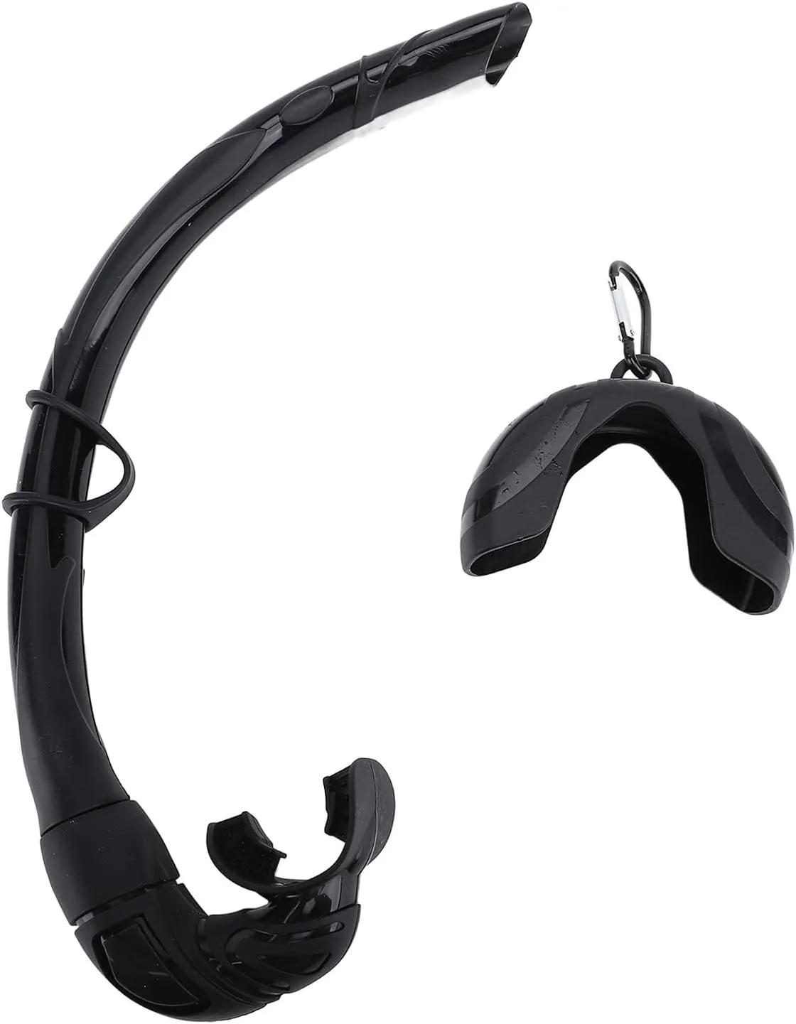 Freediving Snorkel Silicone Foldable Snorkel Roll Up Snorkel Wet Breathing Tube for Swim Training Diving Snorkeling