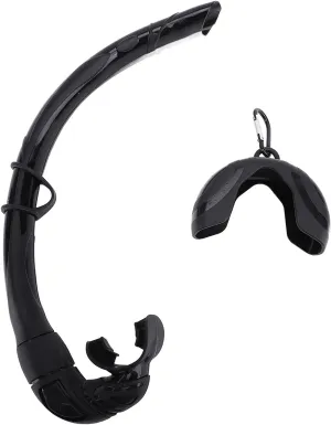 Freediving Snorkel Silicone Foldable Snorkel Roll Up Snorkel Wet Breathing Tube for Swim Training Diving Snorkeling