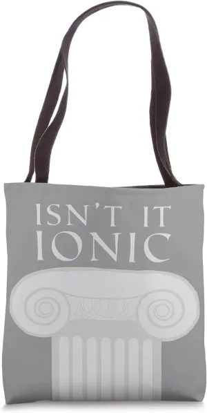 Funny Architecture, Ionic Greek Column Tote Bag