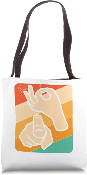 Funny ASL American Sign Language, (Explicit) Novelty Tote Bag