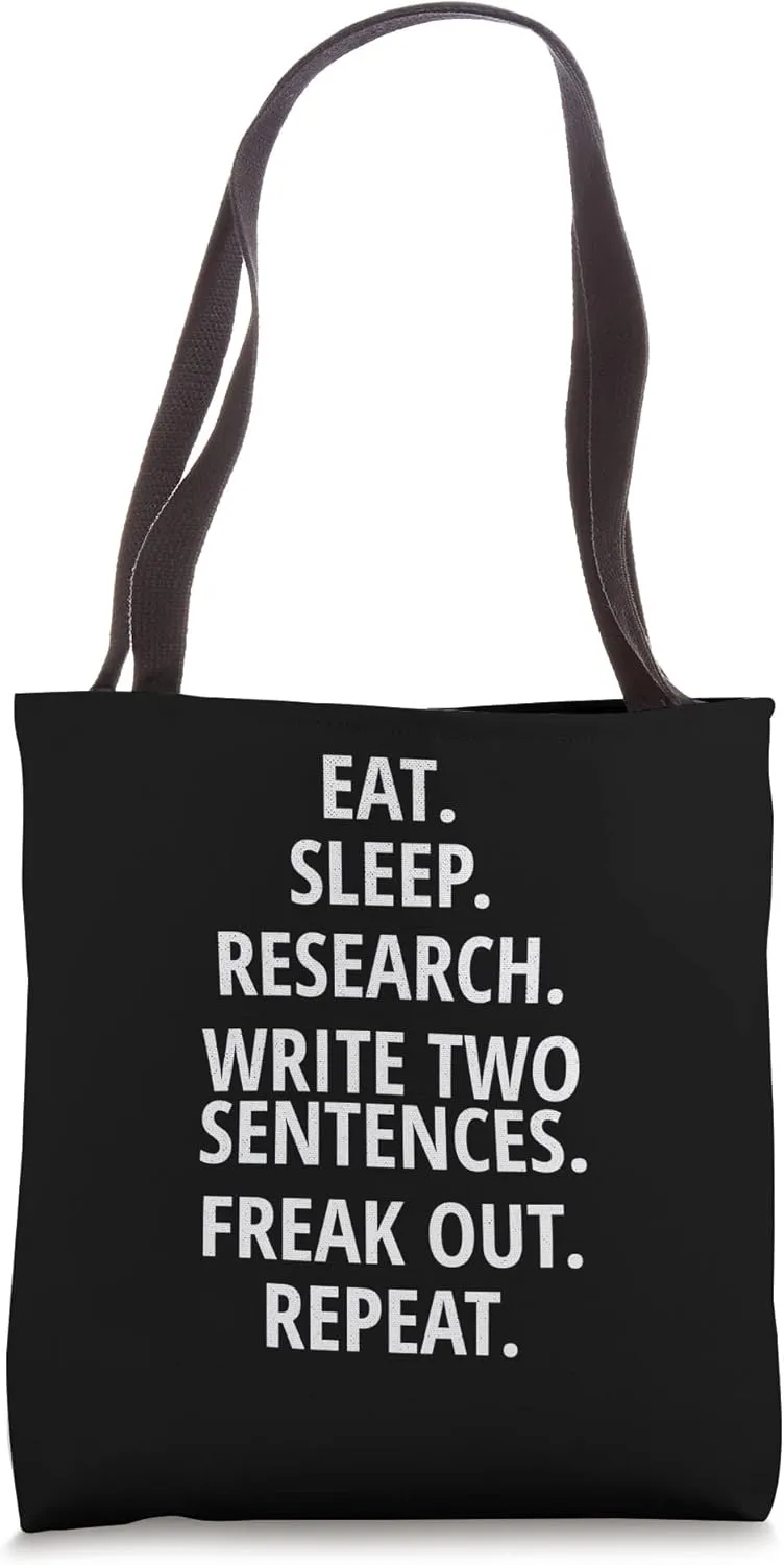 Funny Dissertation Writing Ph.D. Doctorate Doctoral Student Tote Bag