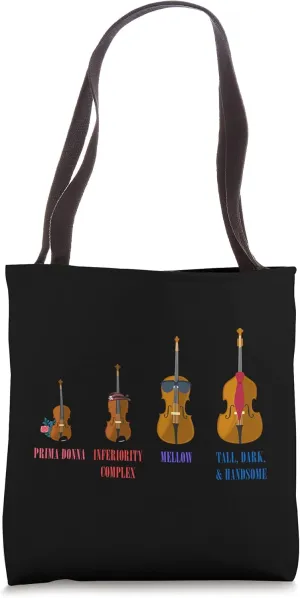 Funny Orchestra String Instruments Tote Bag