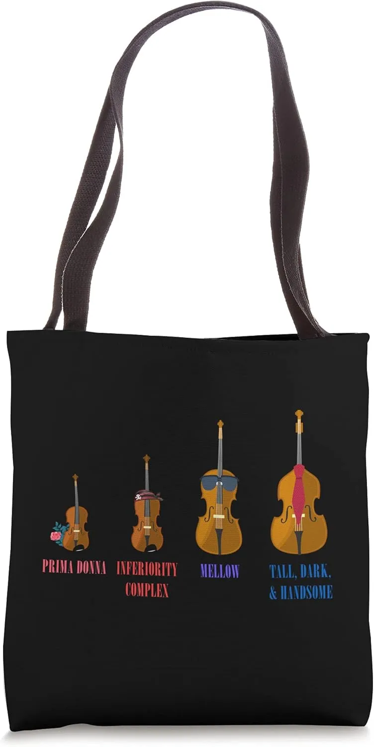 Funny Orchestra String Instruments Tote Bag