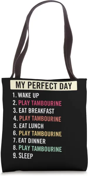 Funny Tambourine Players Tambourine Music Lovers Tote Bag