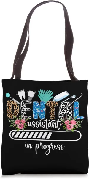 Future Dental Assistant In Progress Leopard Dental Student Tote Bag
