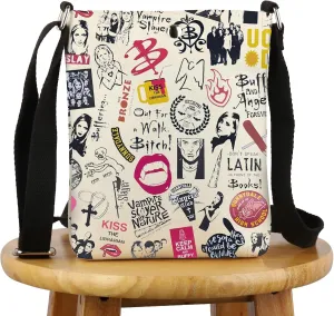 G2TUP Vampire TV Show Inspired Gift BTVS Fan Crossbody Bag Vampire Horror Fandom Travel Bag Cosplay Merch