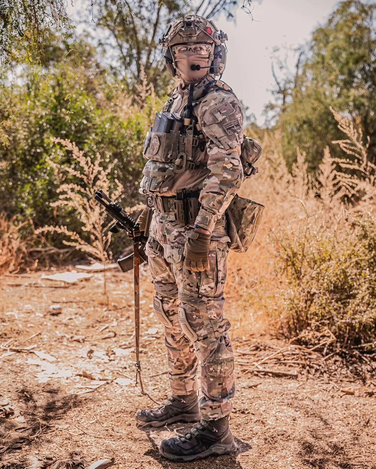 G3 Combat Uniform Tactical Camo Clothing with Knee Pad & Elbow Pads Military BDU Pants and Shirts Set