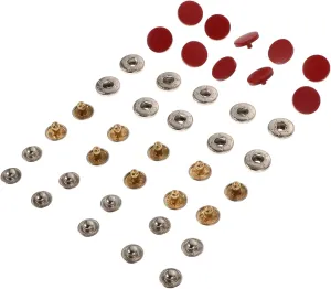 Gadpiparty 10Sets Copper Covered Buttons Practical DIY Clothing Button Accessories for Bags Crafts Easy Installation Snap Fasteners for Clothing Jeans and Projects