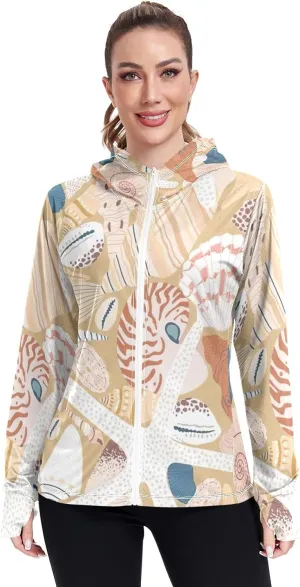 GAIGEO Watermelon Orange Pineapple Love Women Jacket Breathable Upf Clothing Women UPF 50 , with Zip Pockets, S