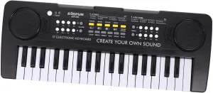 GALPADA Key Electronic Piano with Microphone Multi Functional Educational Plaything for Boys and Develops Musical Skills and Coordination Birthday Present