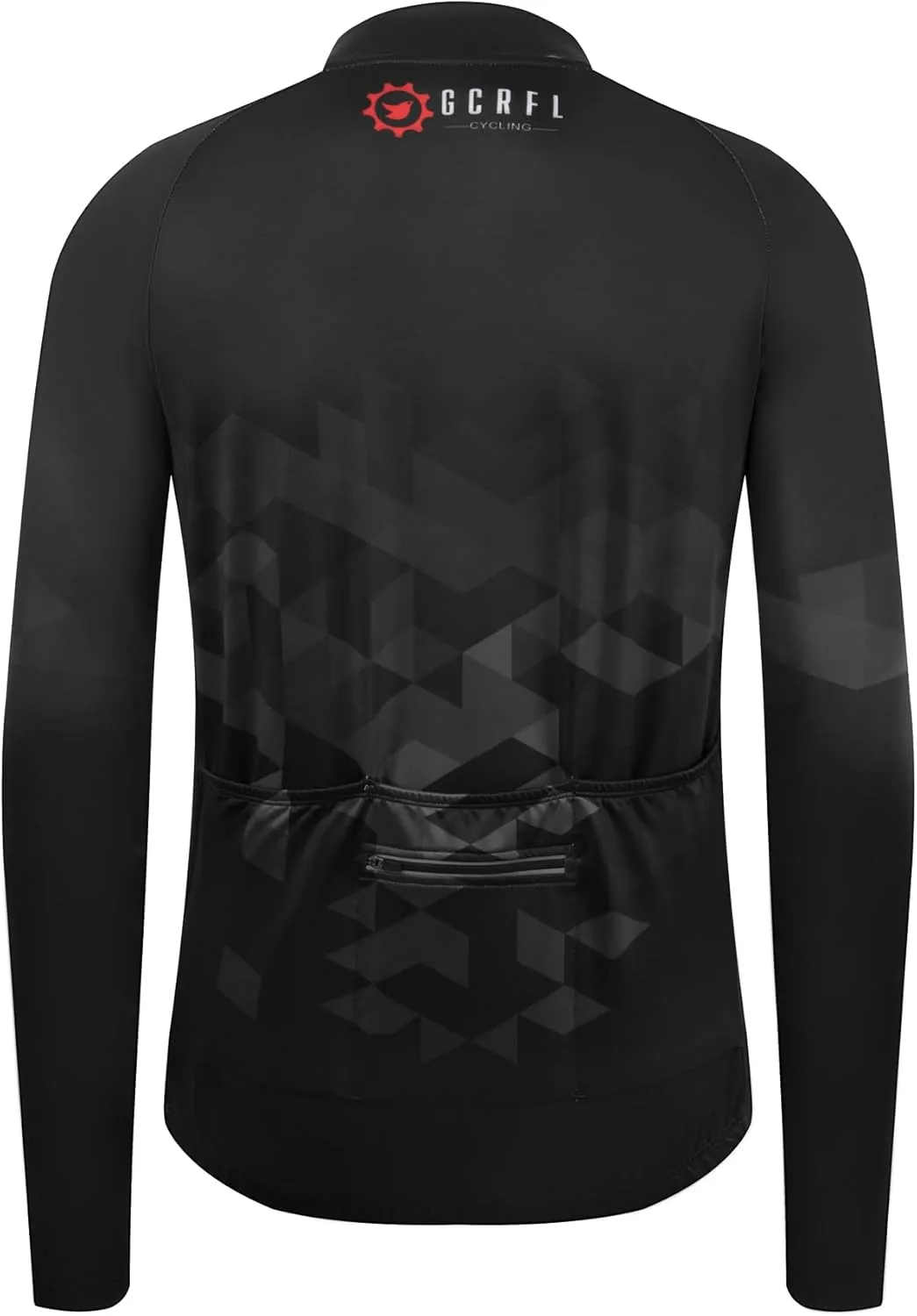 GCRFL Winter Men's Cycling Jersey Long Sleeve Cold Weather Cycle Tops Cycling Jacket Thermal Fleece Bike Shirts Zipper Pocket