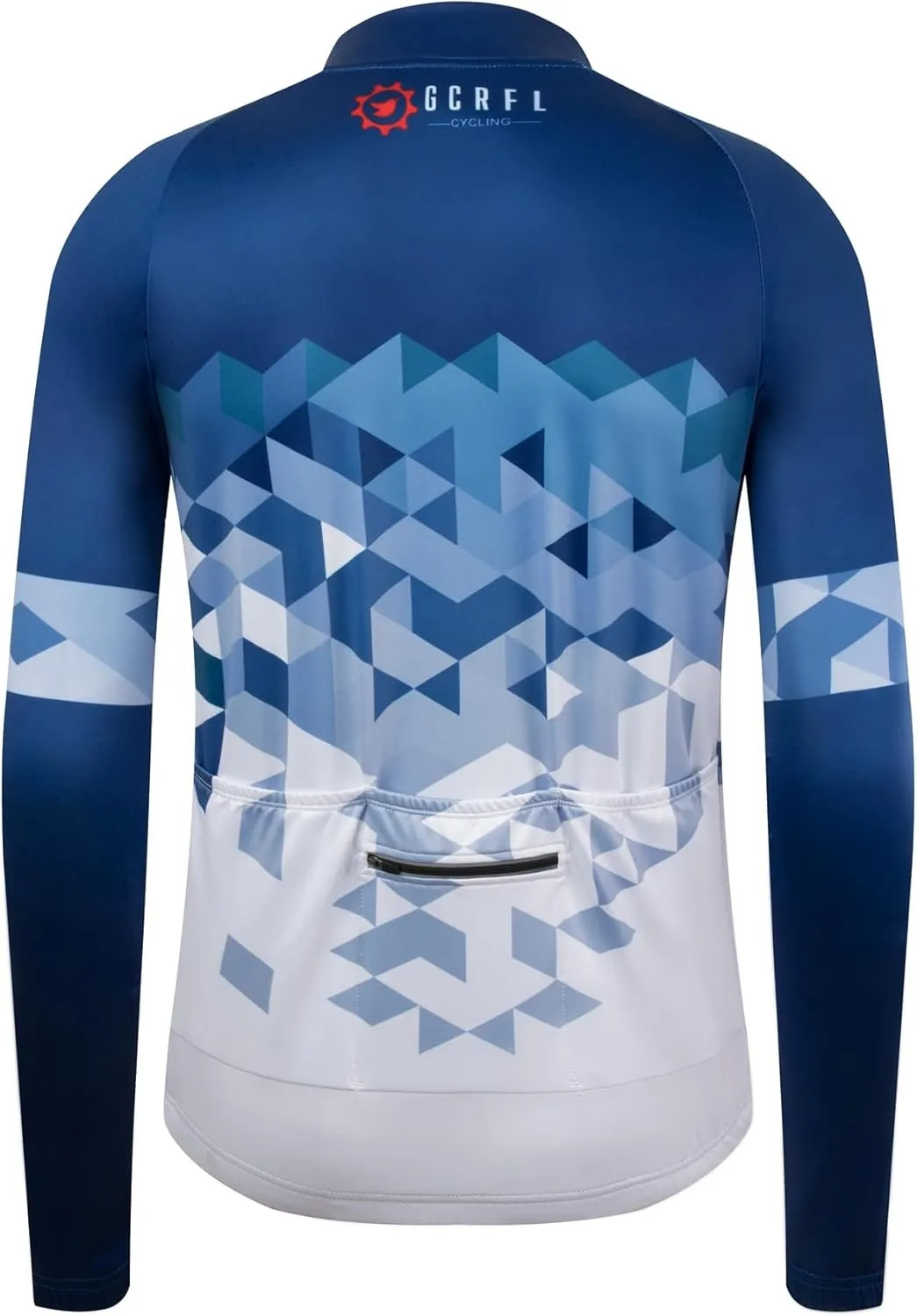 GCRFL Winter Men's Cycling Jersey Long Sleeve Cold Weather Cycle Tops Cycling Jacket Thermal Fleece Bike Shirts Zipper Pocket