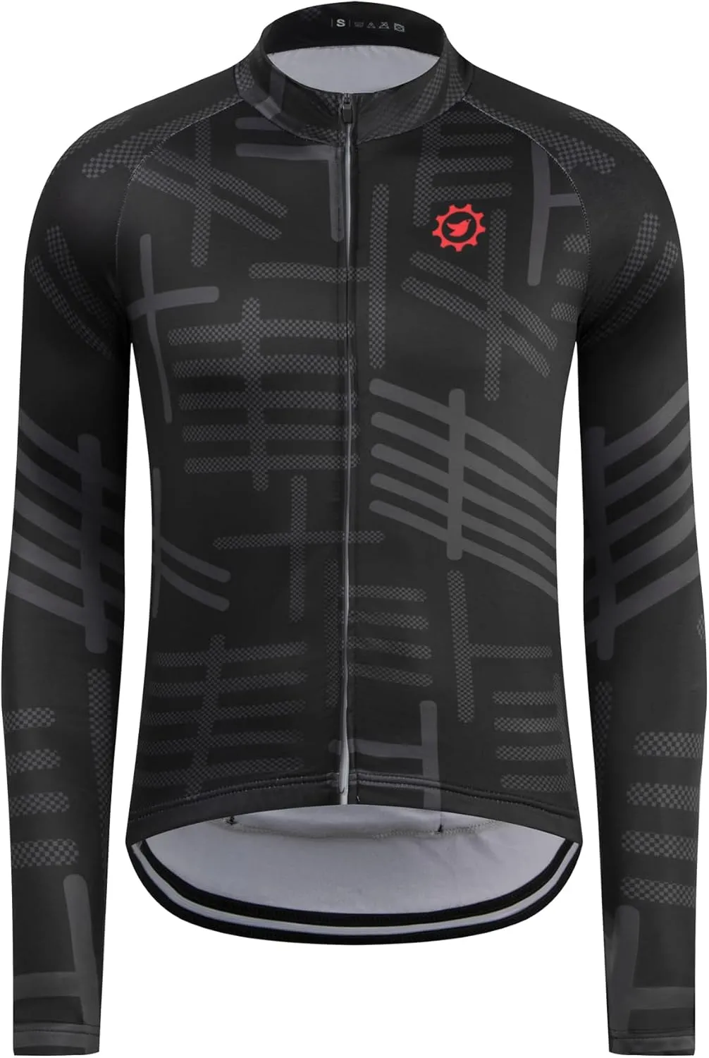GCRFL Winter Men's Cycling Jersey Long Sleeve Cold Weather Cycle Tops Cycling Jacket Thermal Fleece Bike Shirts Zipper Pocket