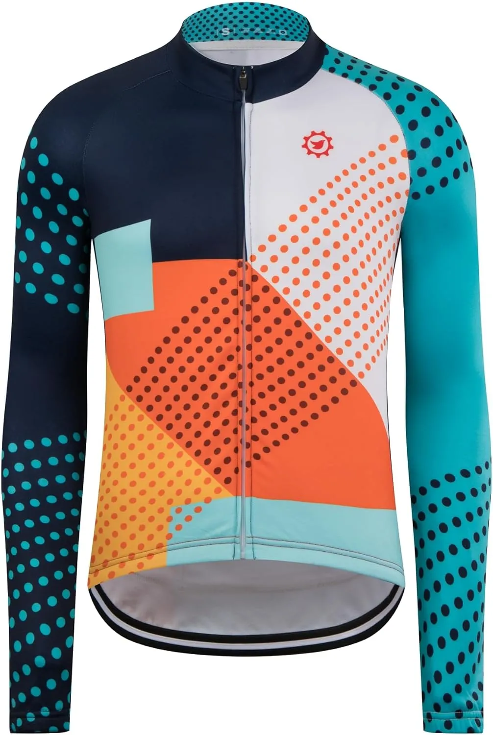 GCRFL Winter Men's Cycling Jersey Long Sleeve Cold Weather Cycle Tops Cycling Jacket Thermal Fleece Bike Shirts Zipper Pocket