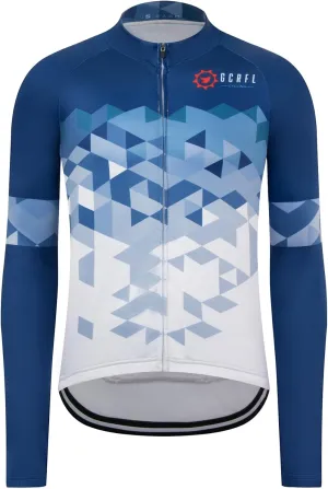 GCRFL Winter Men's Cycling Jersey Long Sleeve Cold Weather Cycle Tops Cycling Jacket Thermal Fleece Bike Shirts Zipper Pocket