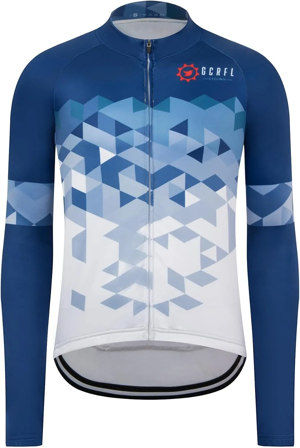 GCRFL Winter Men's Cycling Jersey Long Sleeve Cold Weather Cycle Tops Cycling Jacket Thermal Fleece Bike Shirts Zipper Pocket
