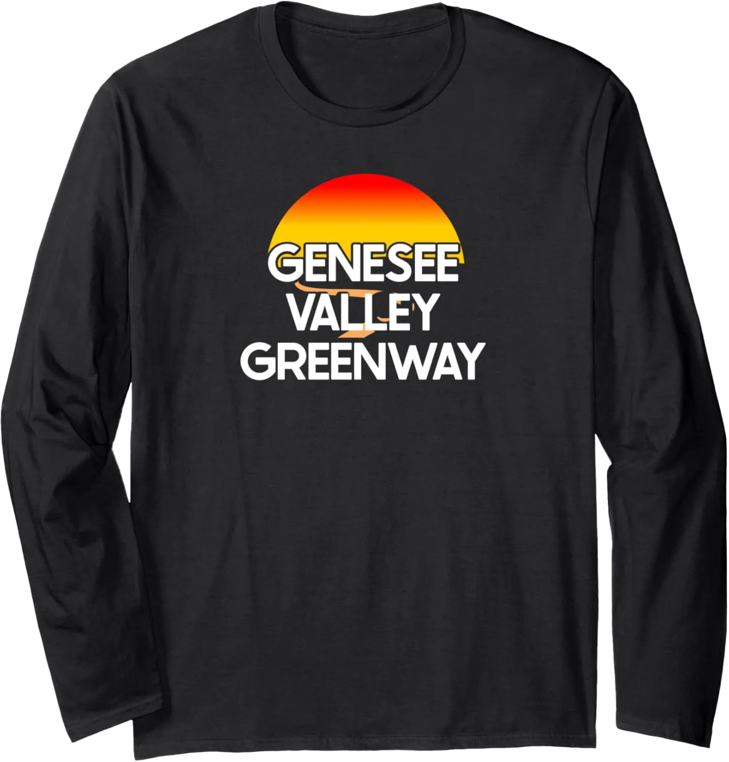 Genesee Valley Greenway USA Rail Trail Biking Long Sleeve T-Shirt
