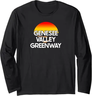 Genesee Valley Greenway USA Rail Trail Biking Long Sleeve T-Shirt