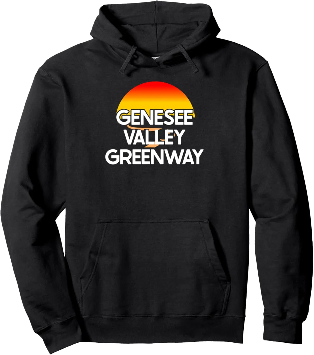 Genesee Valley Greenway USA Rail Trail Biking Pullover Hoodie