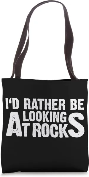 Geologist Looking At Rocks Student Geology Tote Bag