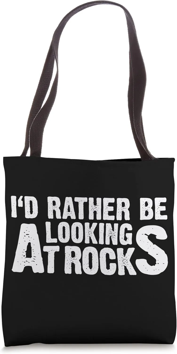 Geologist Looking At Rocks Student Geology Tote Bag