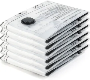 GH83-6, 6 Pack Vacuum Storage Bags 80x60 cm - Reusable Space Saver Bags for Blankets, Duvets, Clothes, Seasonal Clothing & Travel Luggage Storage