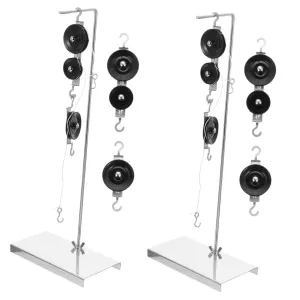 GLEAVI 2 Pack Pulley Bracket Set Exercise Pulley Lifting Rope Kit Physics Experiment Equipment for School Classroom