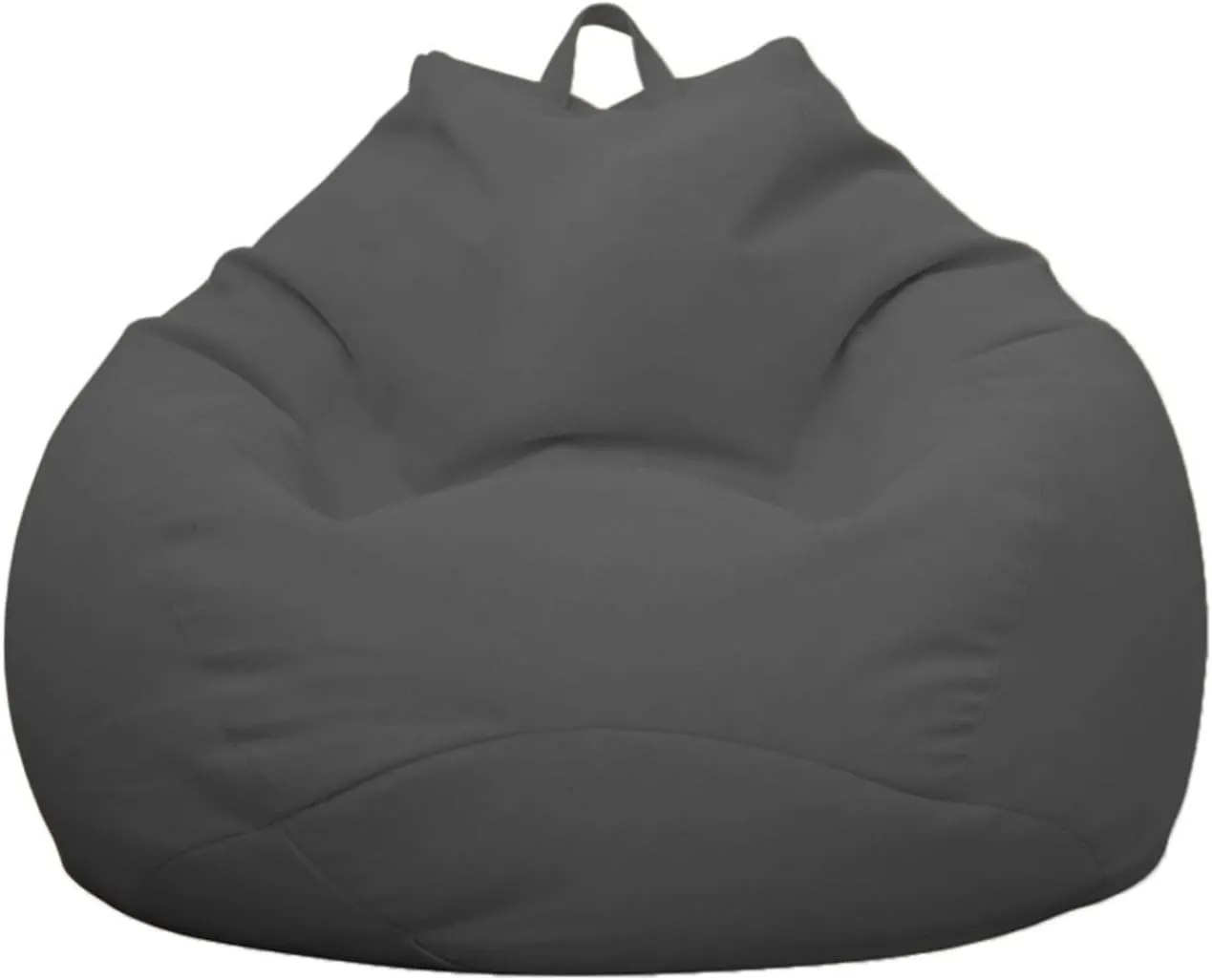 Gogreen Stuffed Animal Storage Bean Bag Chair Cover (39"x29"x25", No Filler) for Kids and Adults Lazy Beds Soft Premium Corduroy Bean Bag for Organizing Children Plush Toys (Gray)