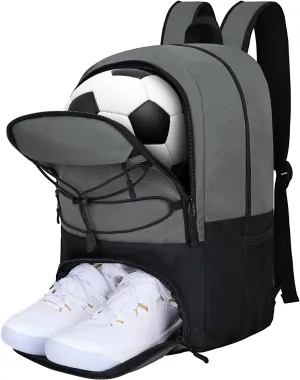 Goloni Soccer Backpack,Soccer Bag with Ball Holder & Shoe Compartment,Large Sports Bag for Basketball, Volleyball,Football
