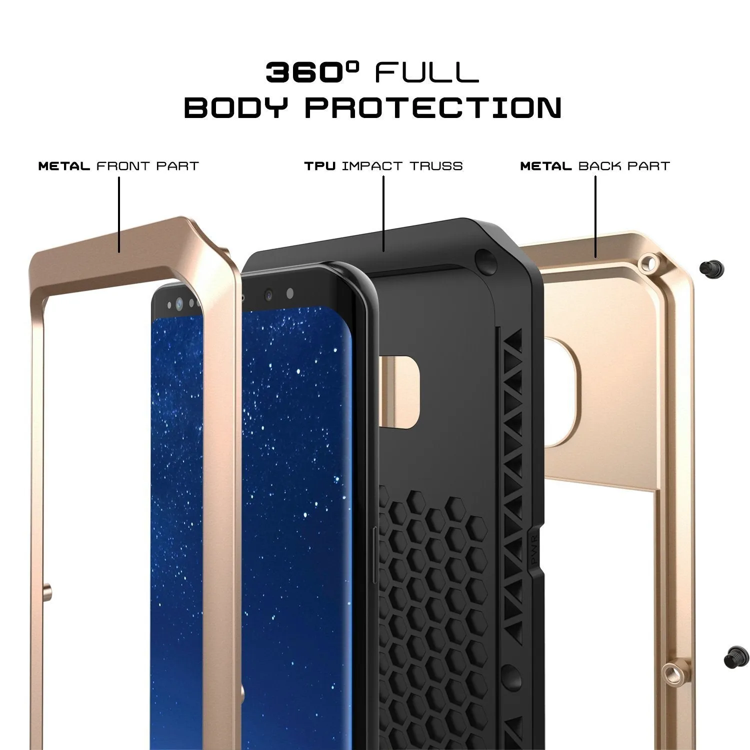 Gorilla Aluminum Alloy Heavy Duty Shockproof Case Samsung Galaxy S9 or S9 Plus