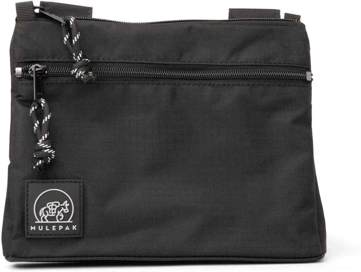 Grande Pouch in Black, 6"x8"x1" Lose-proof and Pickpocket Proof Safety Wallets, Outdoor Sports Belt Bags and Travel Fanny Waist Pack for Men and Women
