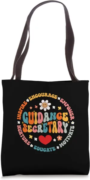 Groovy Guidance Secretary Appreciation Week Back to School Tote Bag