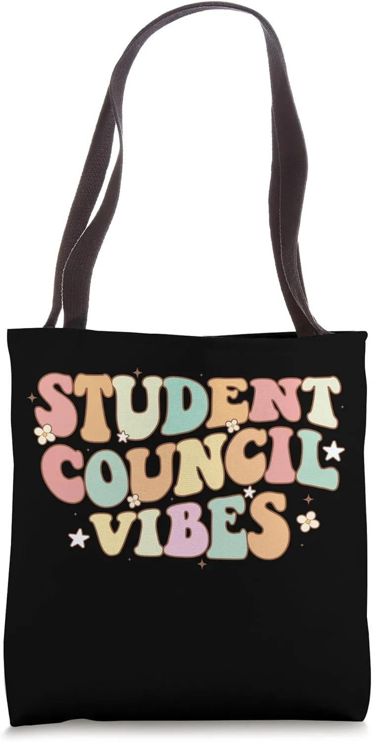 Groovy Student Council Vibes School Student Council Tote Bag