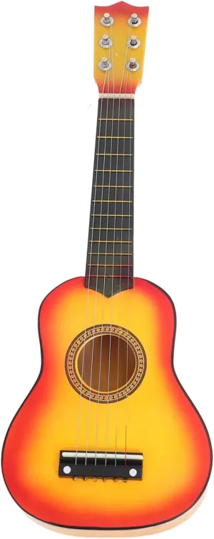 Guitar Musical Learning Instrument for Beginners Early Education Present for Boys and Develops Musical Interests and Skills Design for Fun Playtime