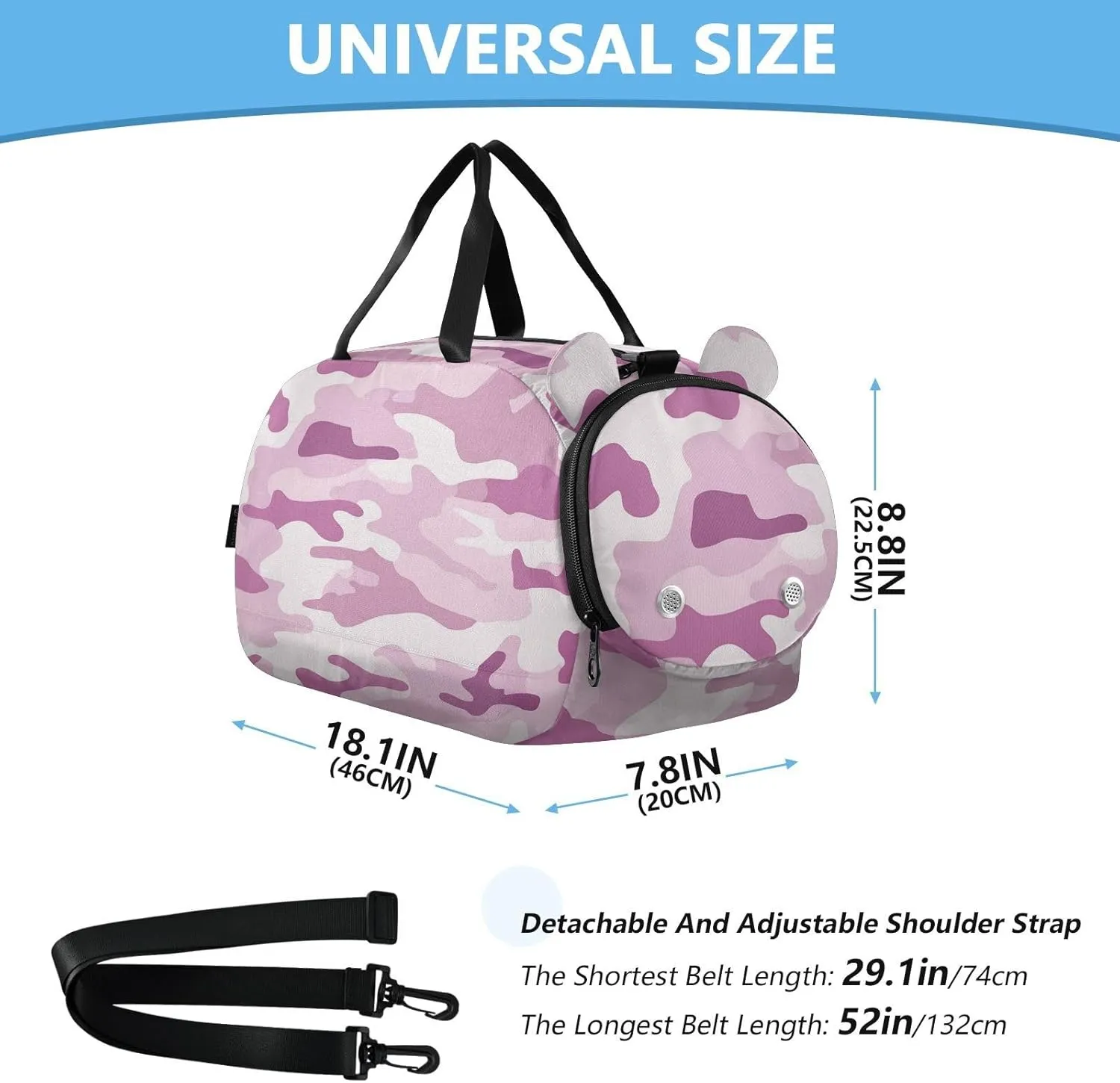 GuoChe Anti Theft Crossbody Bag with Shoes Compartment Trendy Over Shoulder Purse for Go shopping